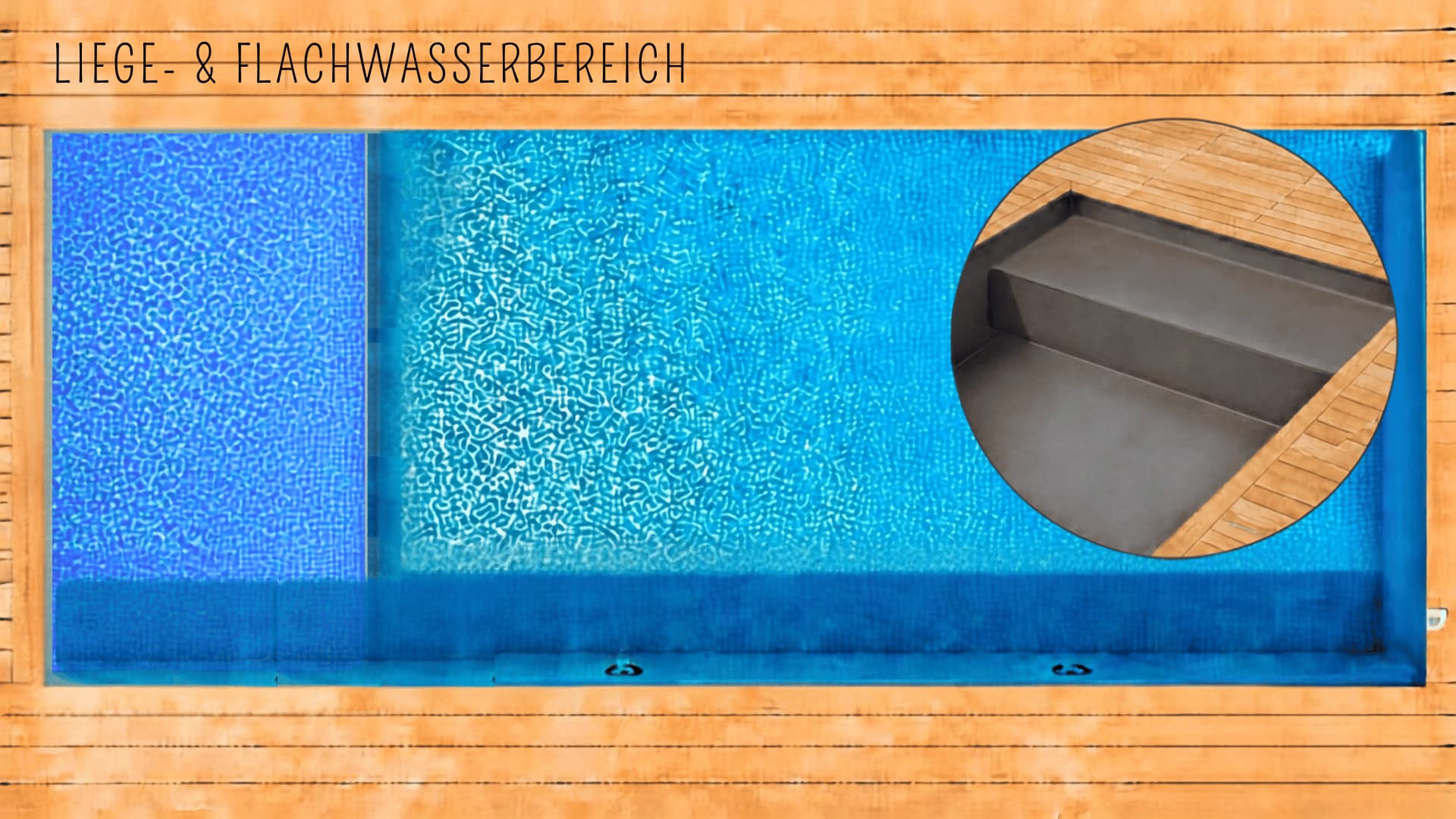 Poolfolie mit Liegefläche