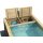 Holzpool Pooln Box, 6,20 x 2,50 m x 1,33 m, mit Sandfilteranlage + Aufbewahrungsbox