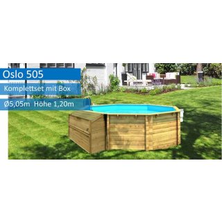 Pool &amp; Technik-Schutz-Set OSLO, &Oslash; 5,05 m, H&ouml;he 120 cm