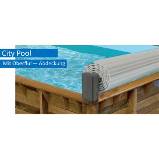City Pool mit Smartpool, Sandfilter und Rollladenabdeckung