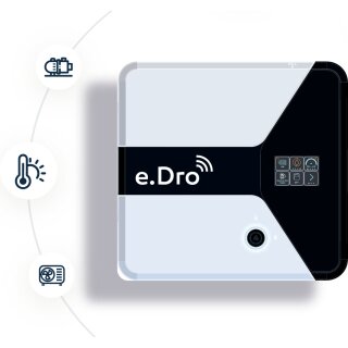e.Dro "Gold" - Kabellose Poolsteuerung mit Bluetooth, inkl. Pumpensteuerung, Trafo + pH-Dosierung, Chlor (Redox)-Messung + Chlordoiserung (ohne Salz)