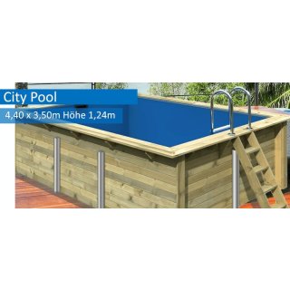 City-Pool, rechteckig, 4,40 x 3,50 x 1,24 m