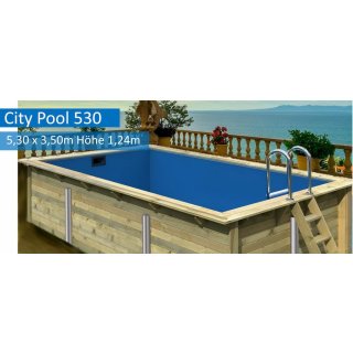 City-Pool, rechteckig, 5,30 x 3,50 x 1,24 m