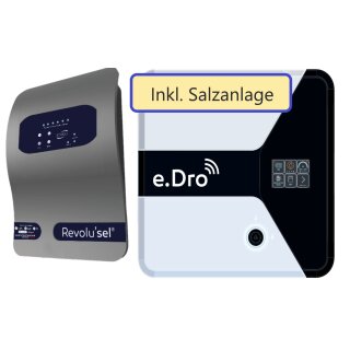 e.Dro Salt 90m³, Kabellose Poolsteuerung mit Bluetooth, inkl. Pumpensteuerung, Trafo + Salzanlage 90m³