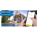 e.Dro Salt 90m³, Kabellose Poolsteuerung mit Bluetooth, inkl. Pumpensteuerung, Trafo + Salzanlage 90m³