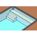 Aufpreis Sitzbank mit gerader Treppe rechts, bis 2,50 m...