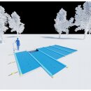 Stangenabdeckung Easy pro m2 inkl. Handkurbel, Anthrazitgrau
