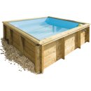 Junior Pool aus Massivholz 2 x 2 m, 0,7 m tief