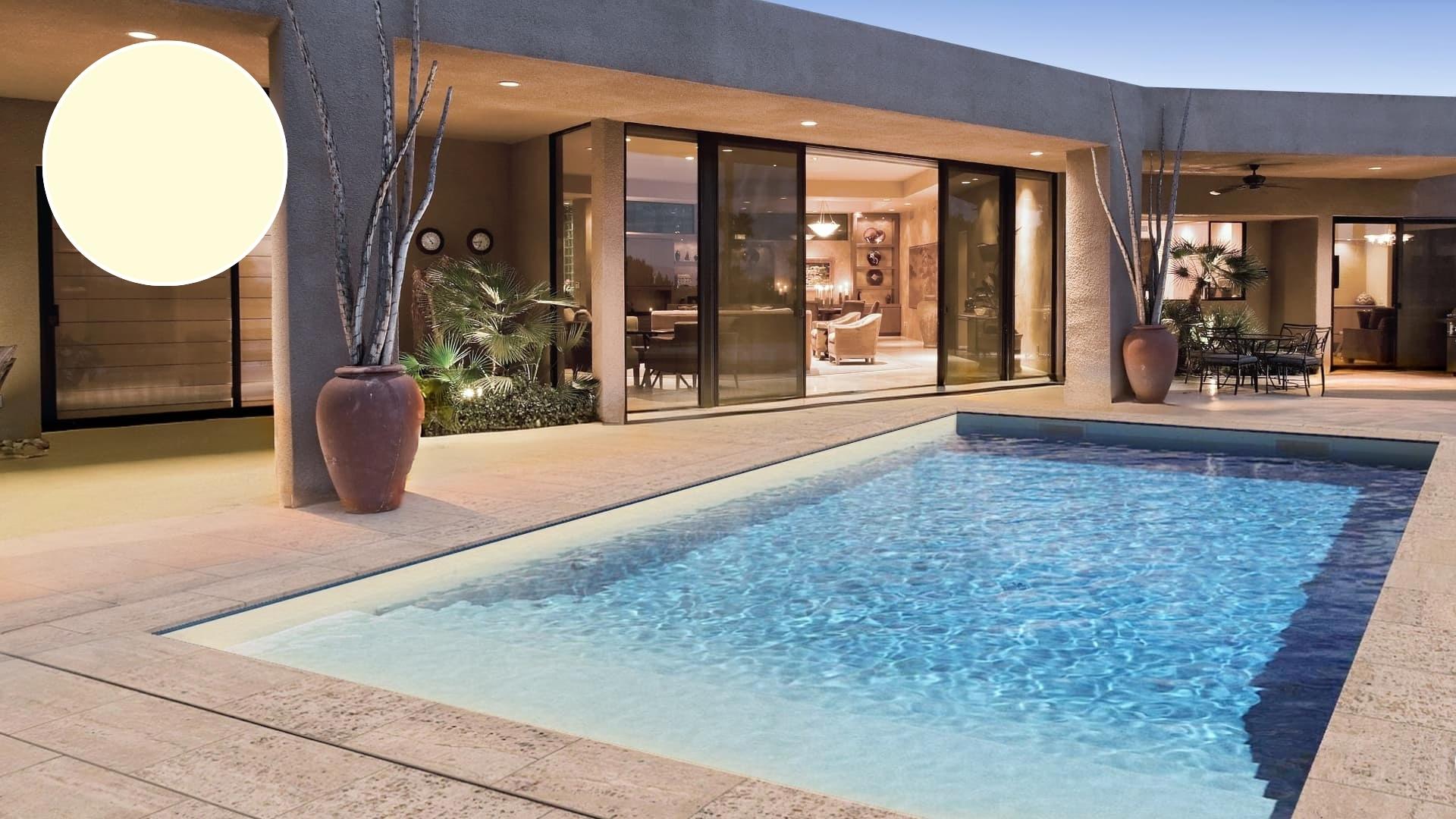 Poolfolie in Sand
